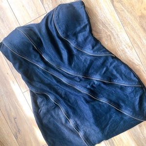 Edgy Unique Mini Dress Zippers Strapless 🤐😍💞